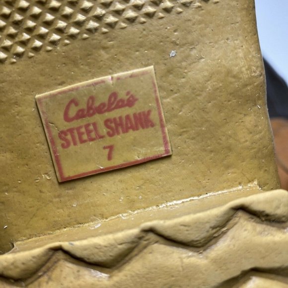 Cabelas Mens Sz 7 Side Zip Duck Boots Leather Stee - Picture 6 of 7